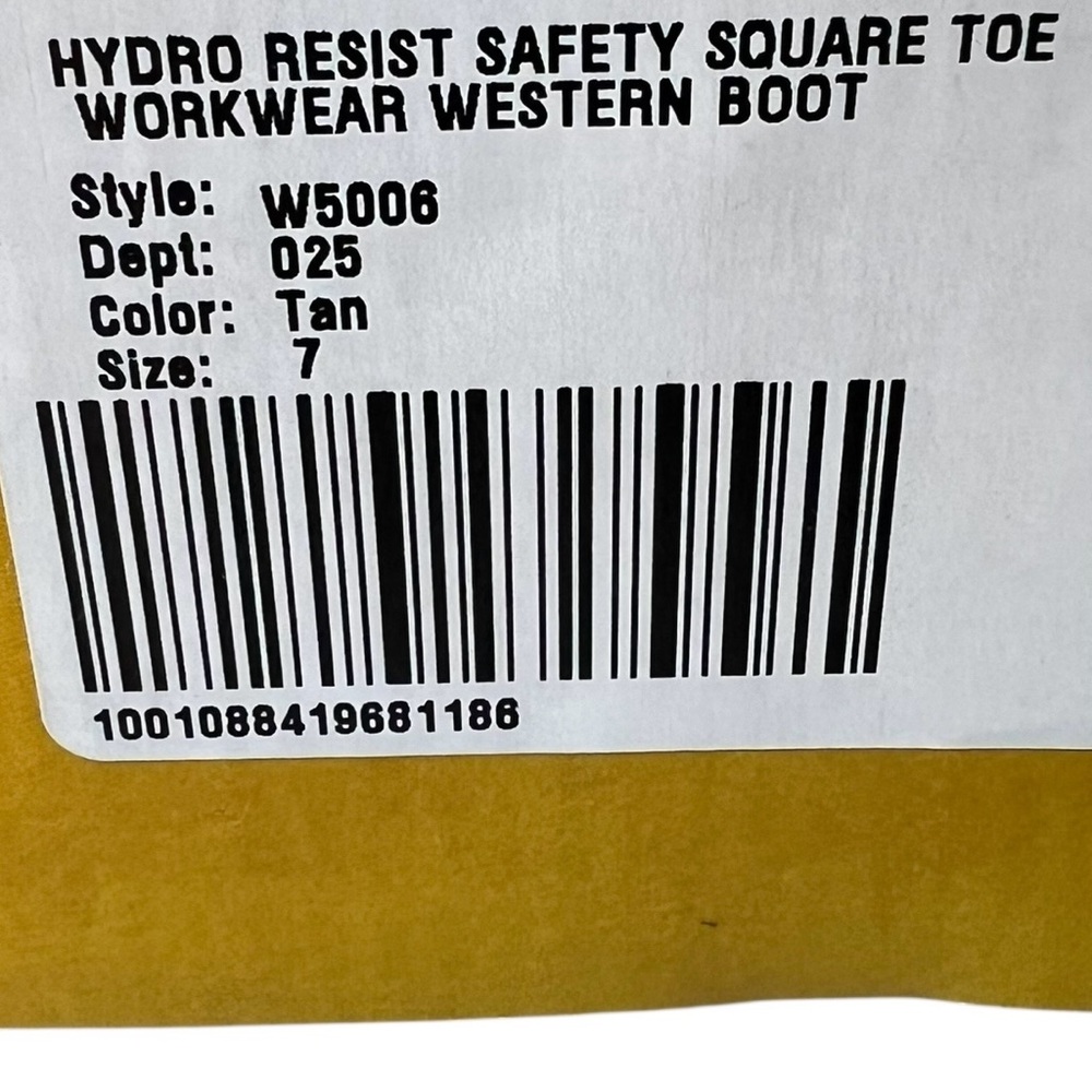 Corral NIB Hydro Resist Safety Square Toe Women’s 7  Western Cowgirl Work Boots - Picture 13 of 13